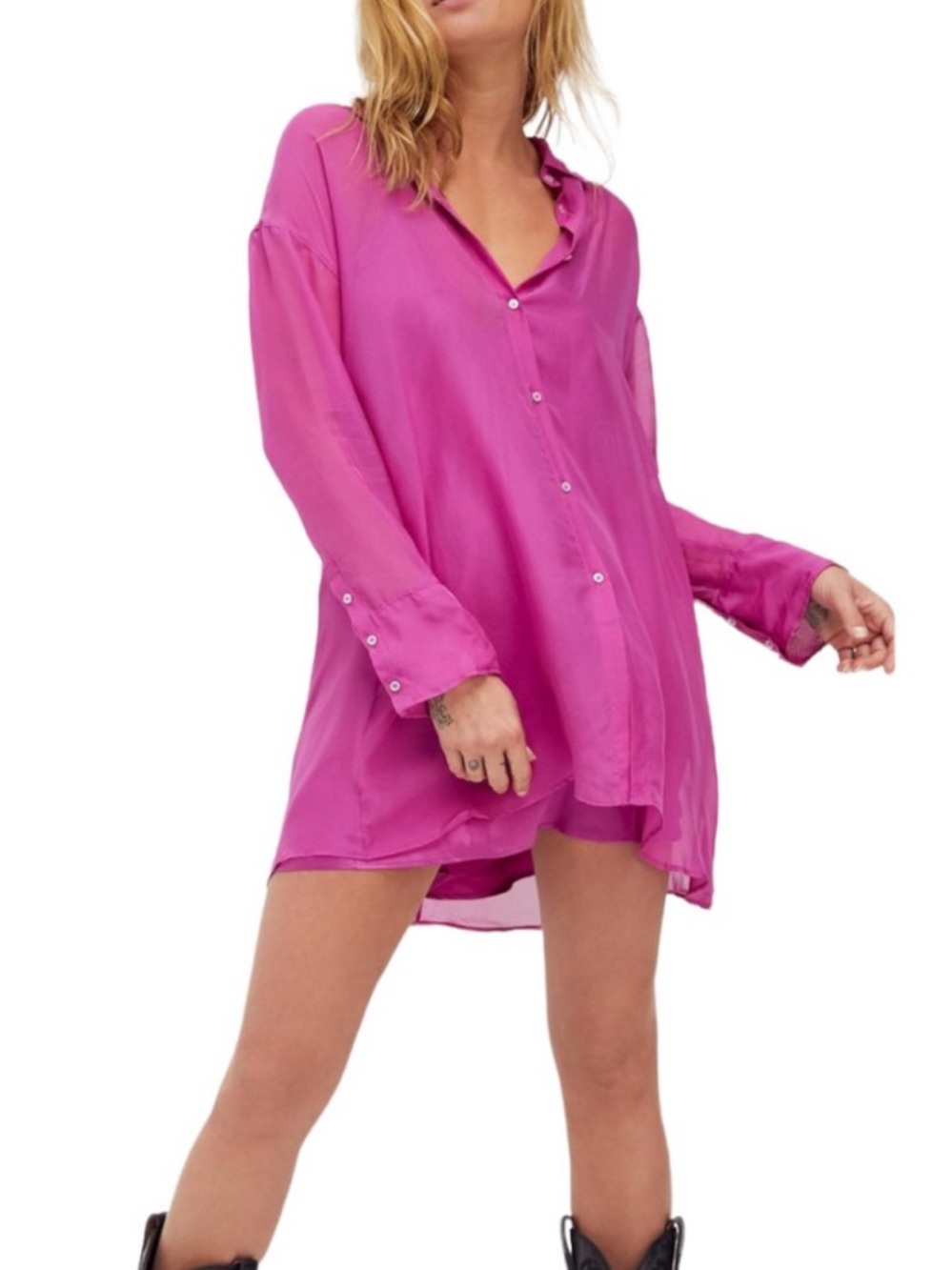 Free people 100% silk tunic
